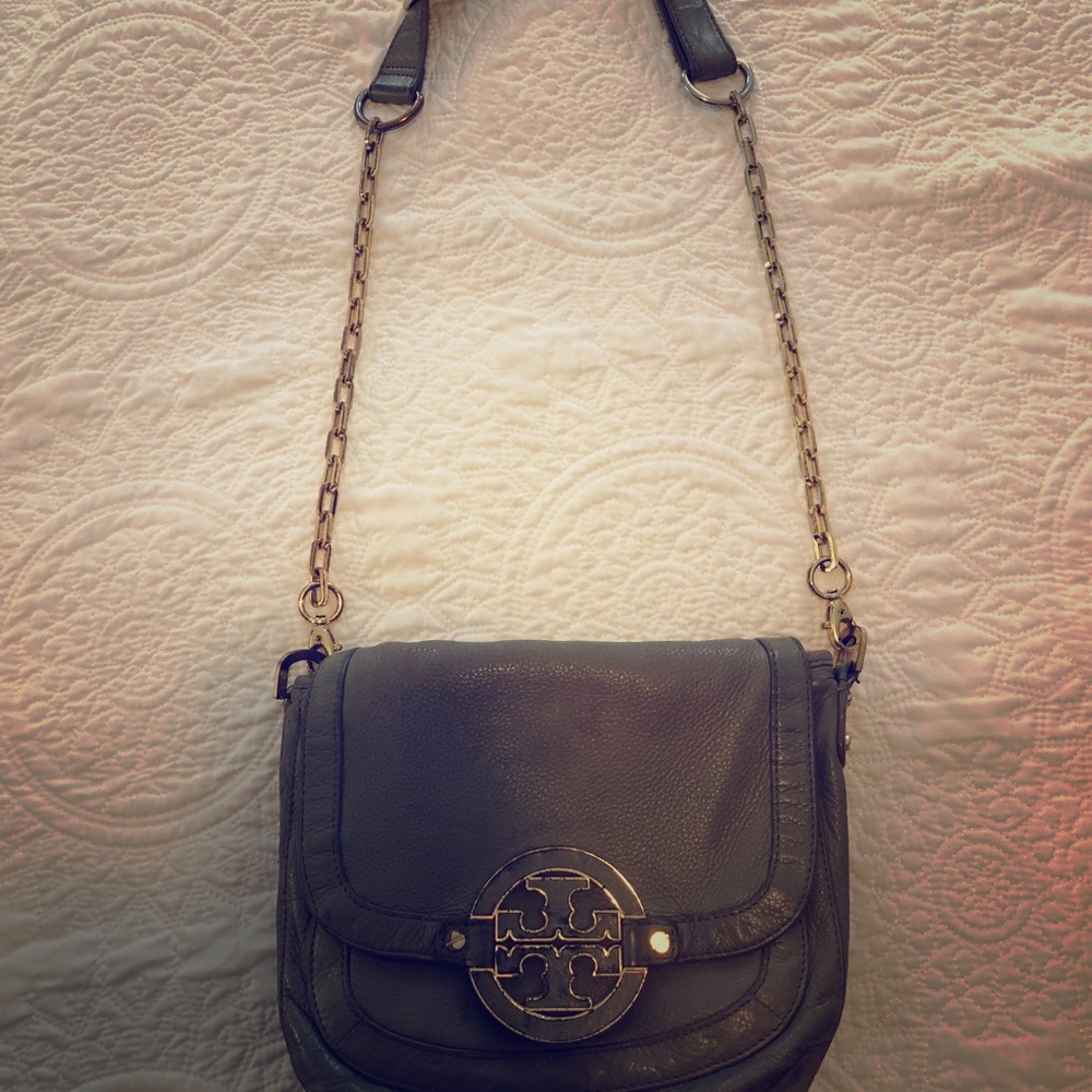 Tory Burch medium grey Amanda cross-body